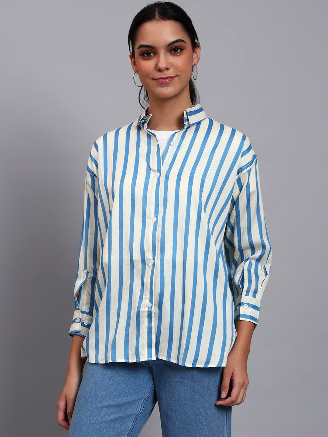 DressBerry Women Striped Formal Shirt