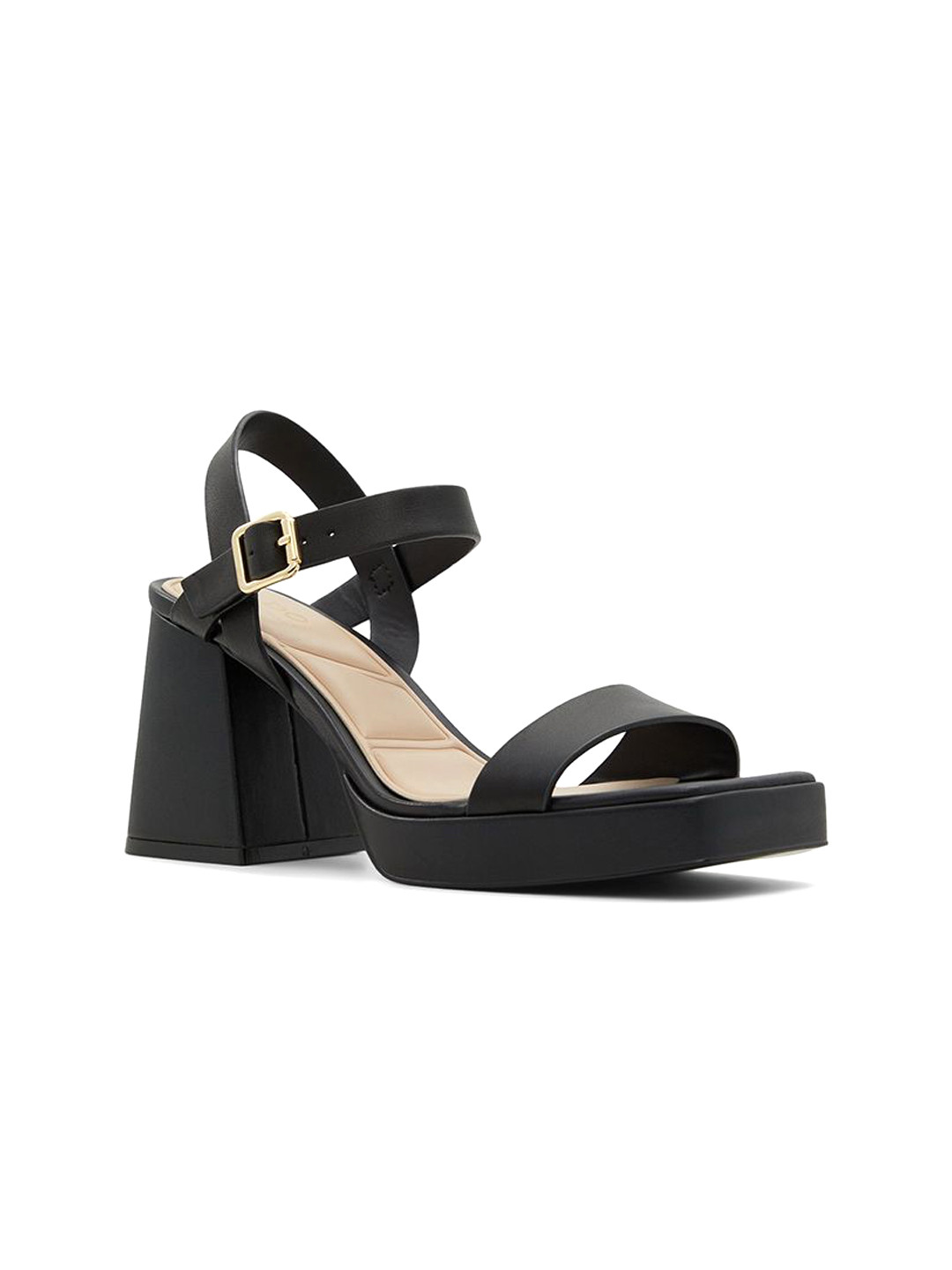 ALDO MONTSE Women Leather Block Sandals with Buckles