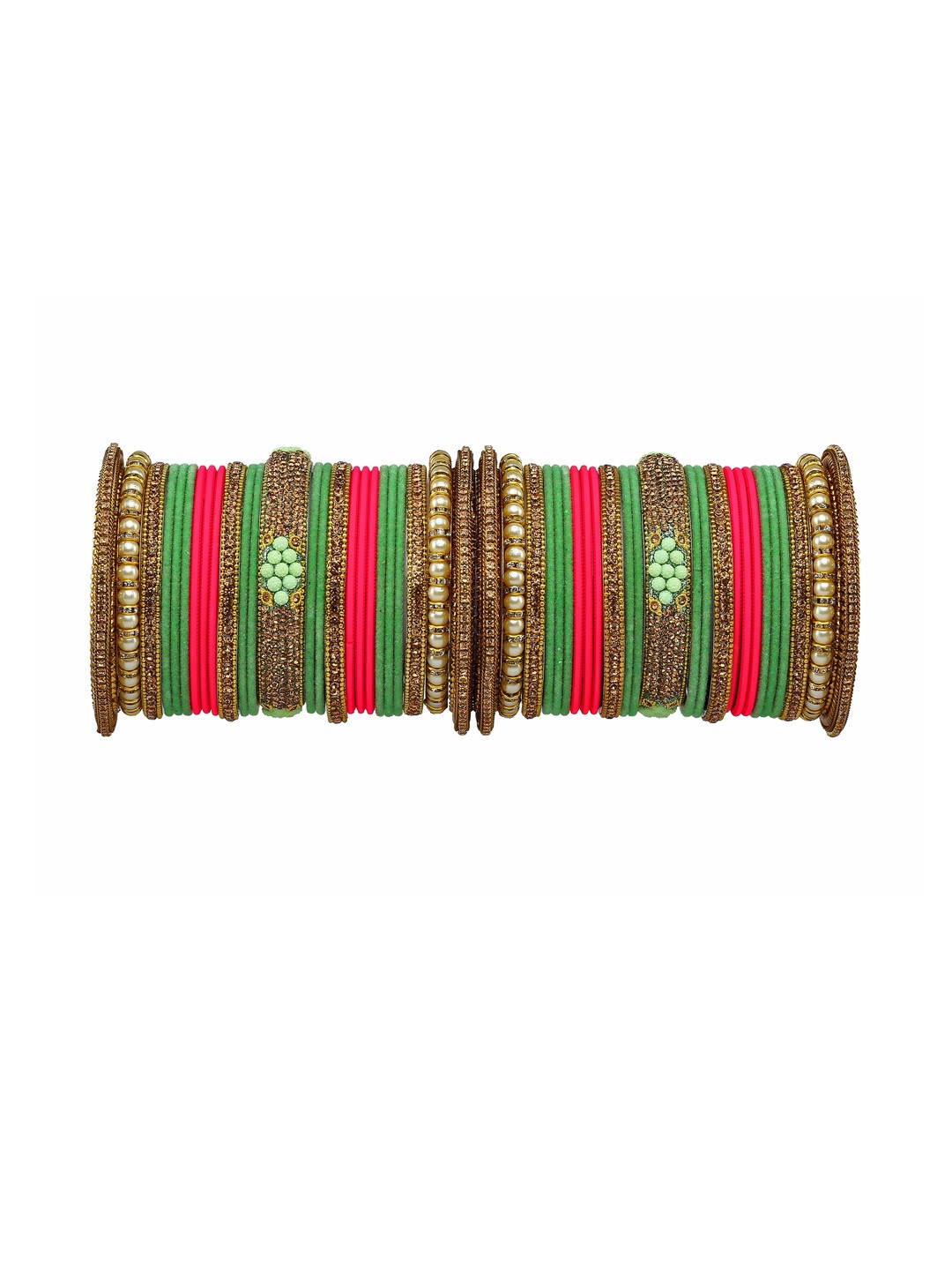 GLIKA Women Alloy Artificial Beads Artificial Beads Gold-Plated Bangle