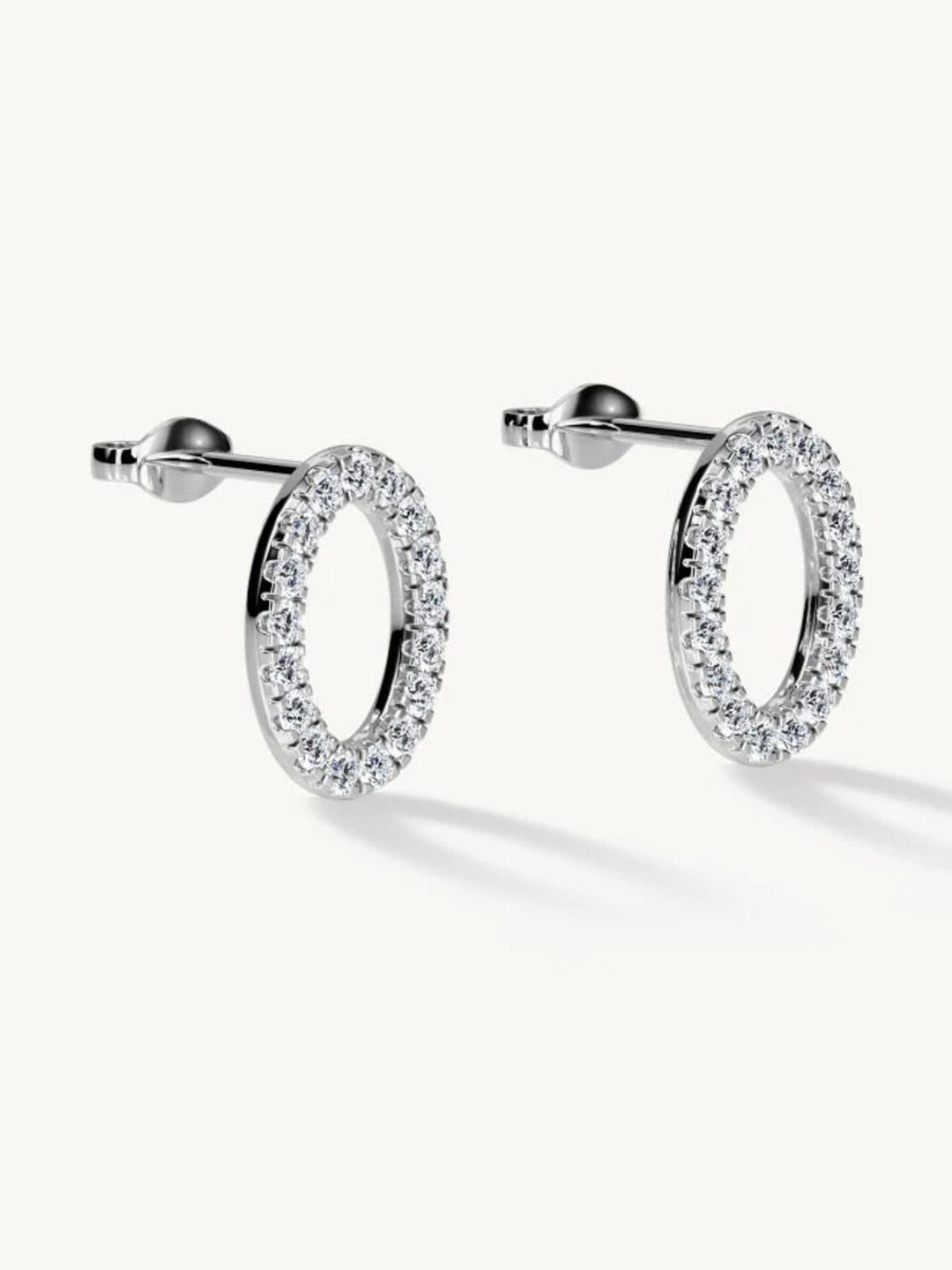 BAYAN JEWELRY Lab Grown Diamond Oval Shaped Studs Earrings