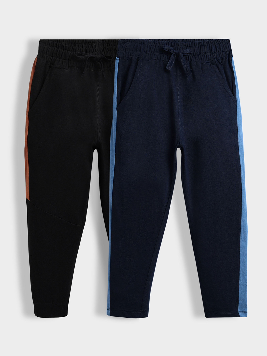 Orange Sugar Kids Pack Of 2 Color-Blocked Cotton Track Pants