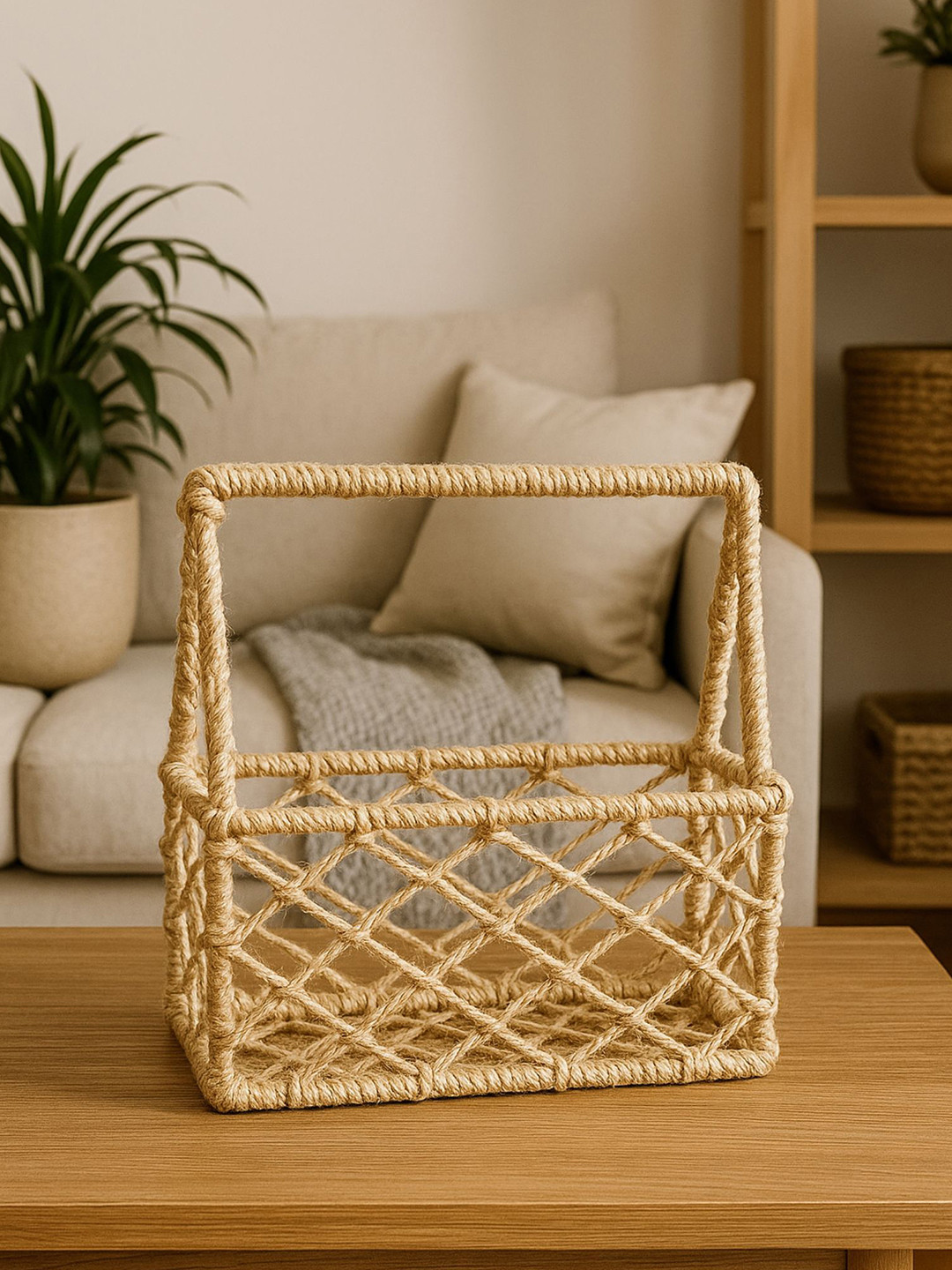 ARTSY Brown Metal Easy To Clean Fruit And Vegetable Basket