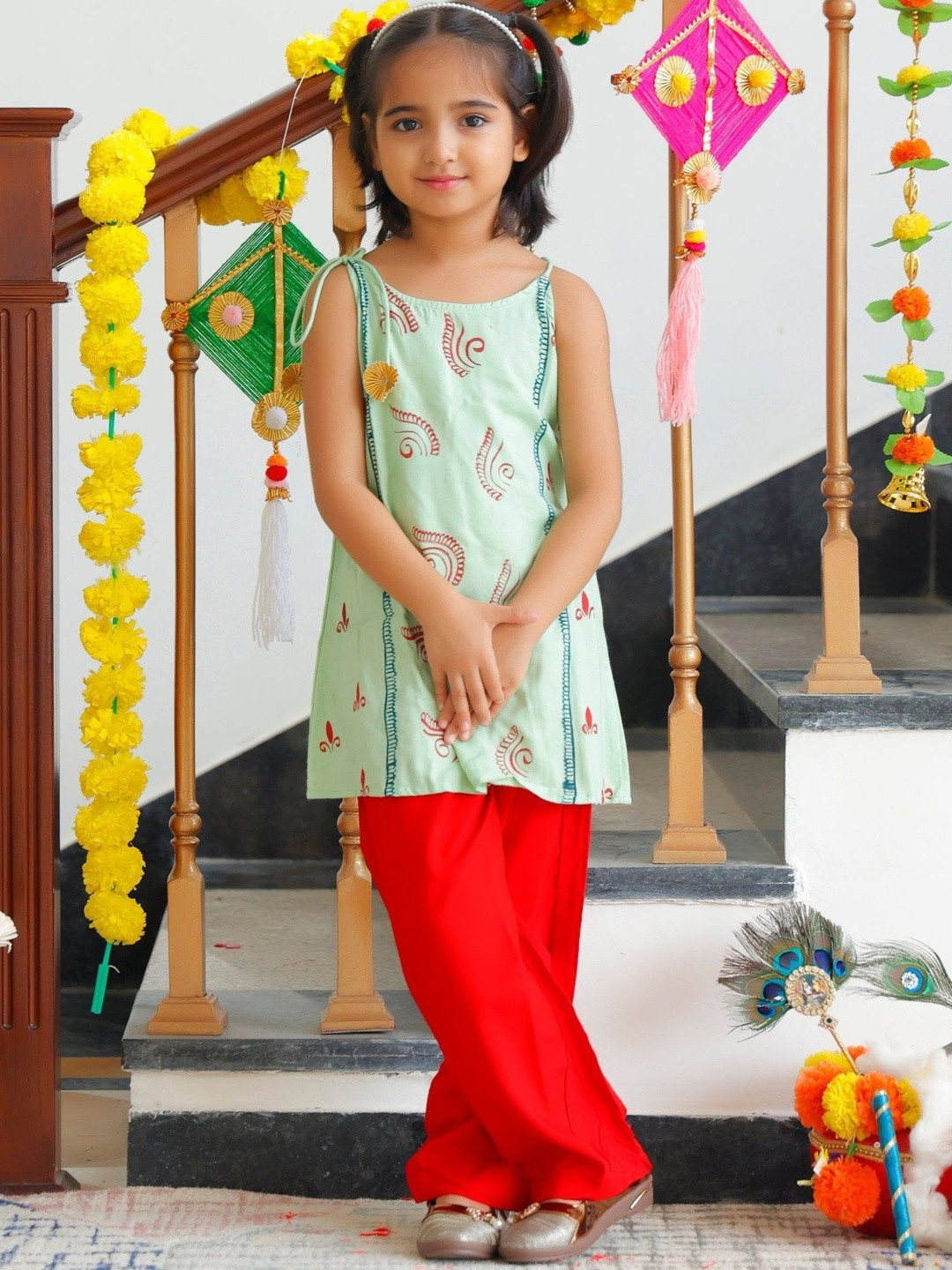 Sangria Girls Kids Gulf Green Clothing Set