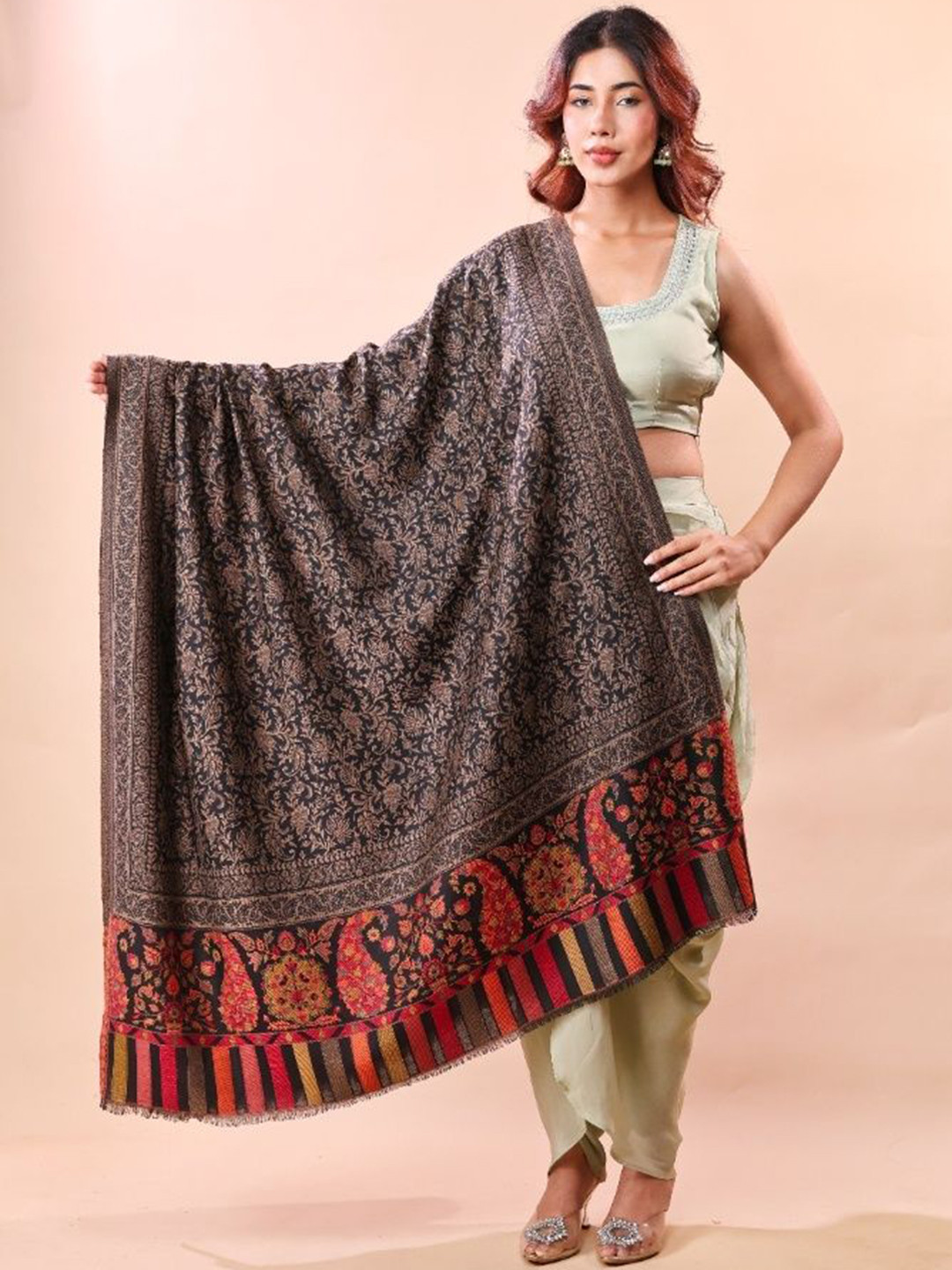 THE SHAWL STUDIO Paisley Palla Woven Design Shawl