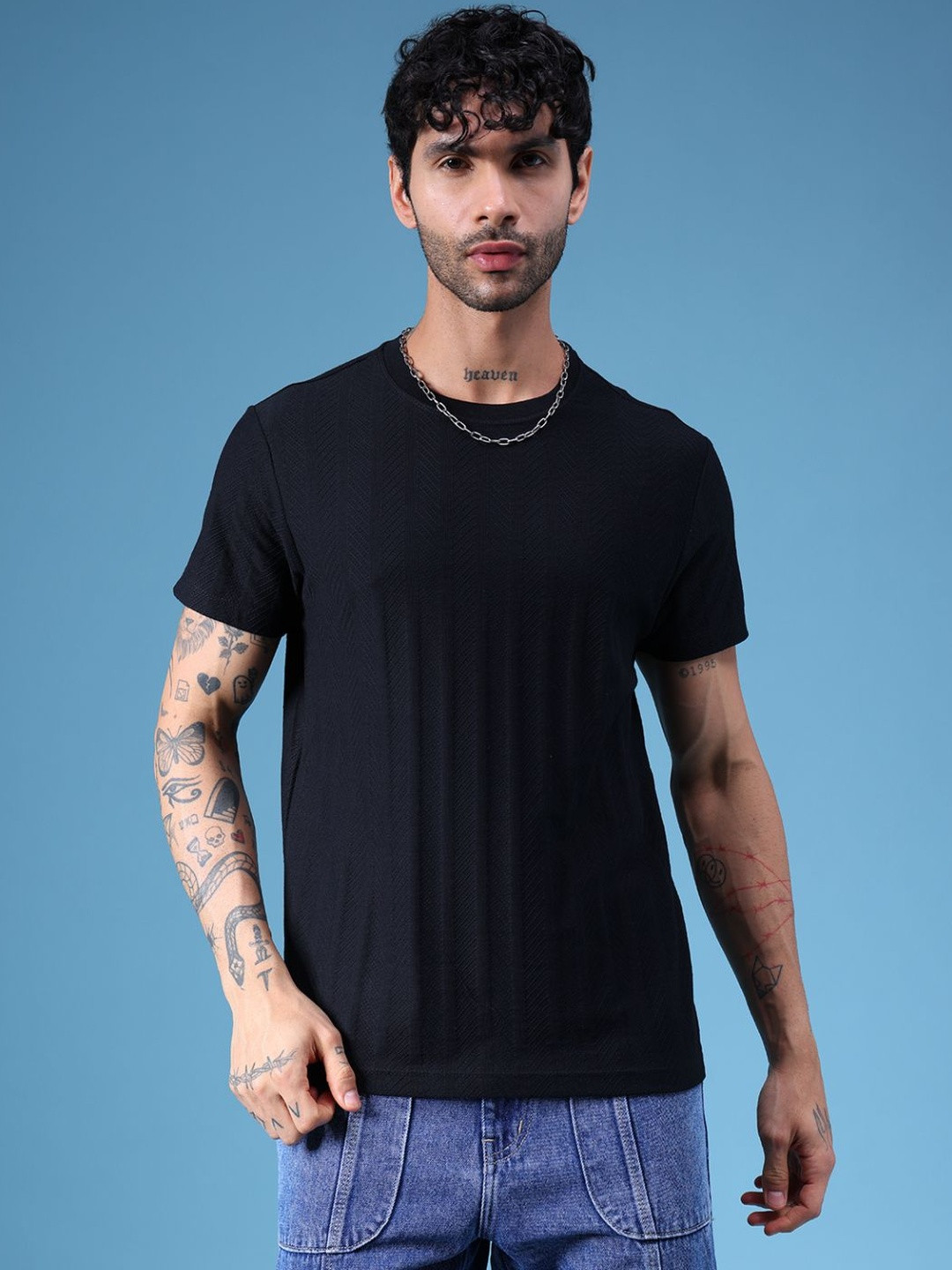 LIMEROAD Men Poly Cotton T-shirt