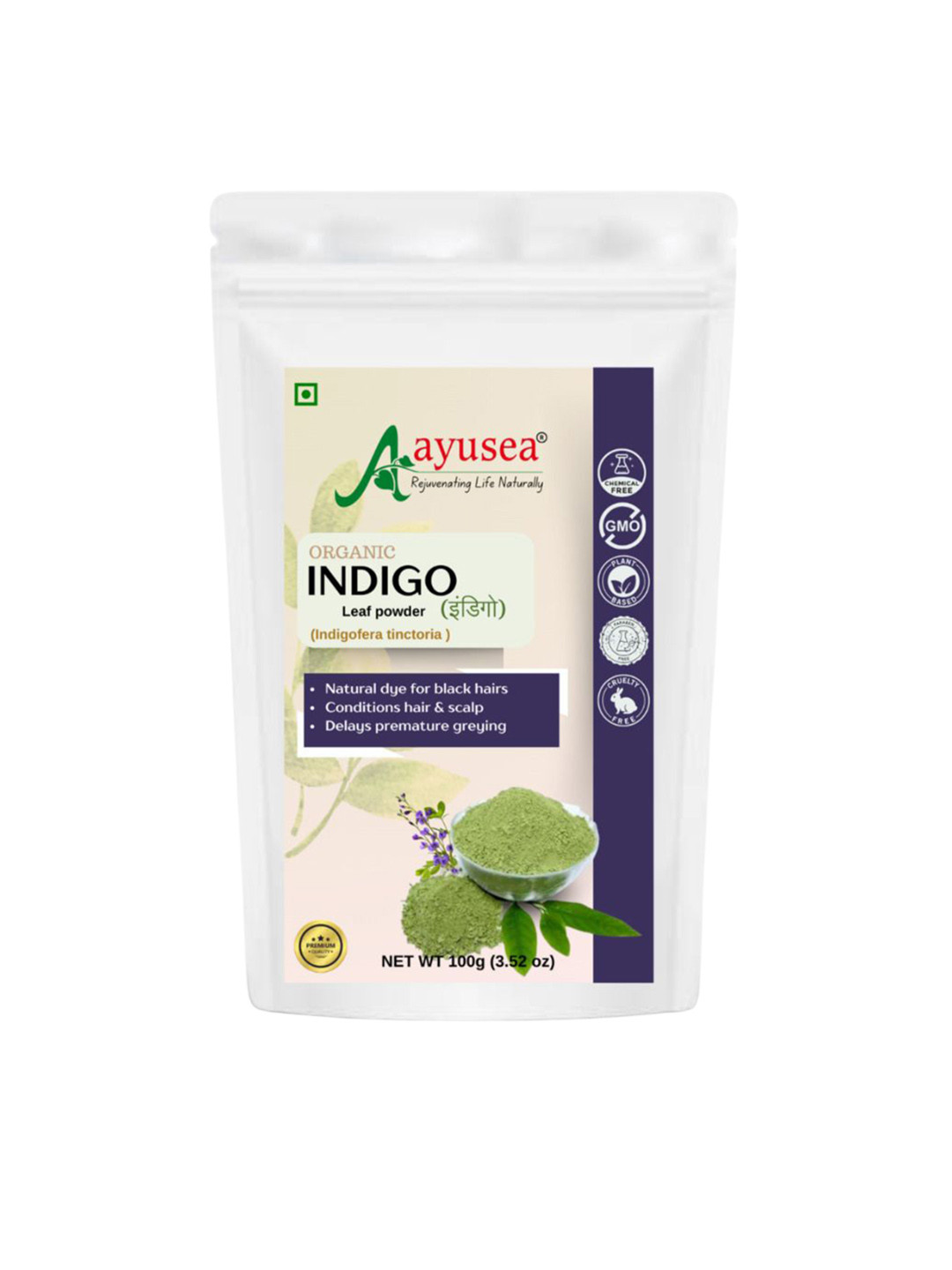 AYUSEA HEALTHCARE Organic Indigo Leaf Powder- 100 g