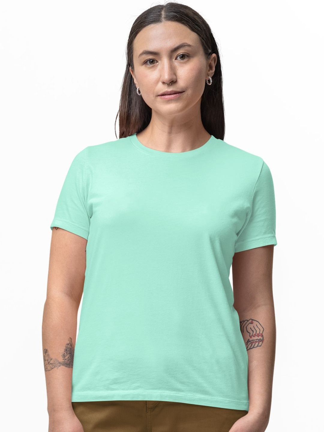 Tipsy closet Women Cotton Solid T-shirt