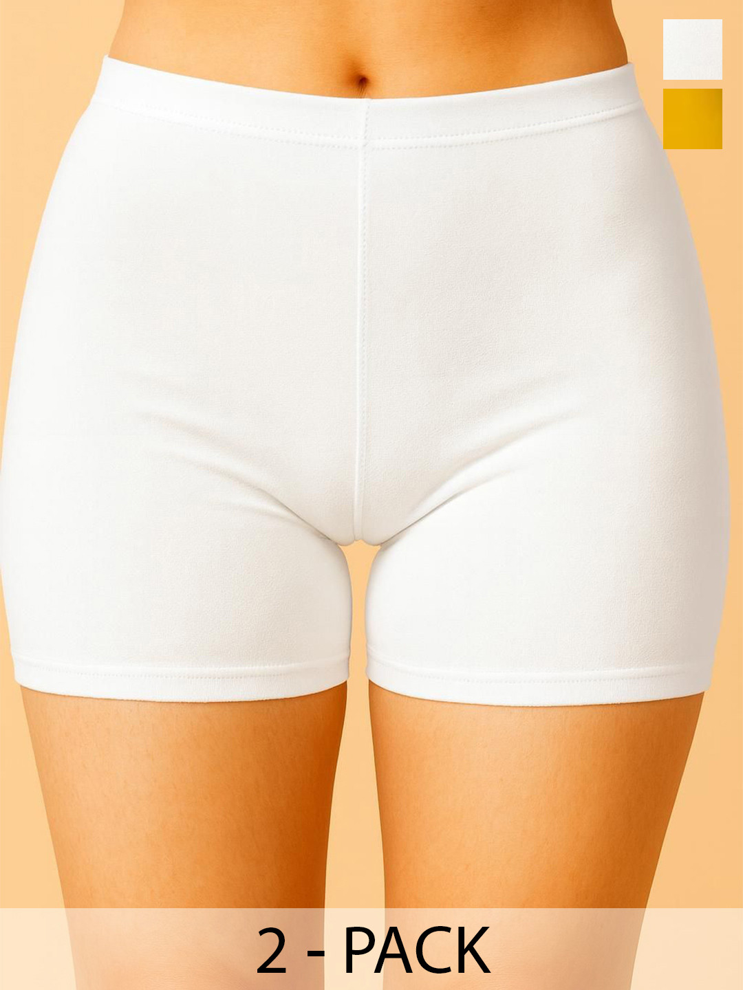 Attire Zone Women Solid Mid-Rise High Coverage Boyshort Briefs