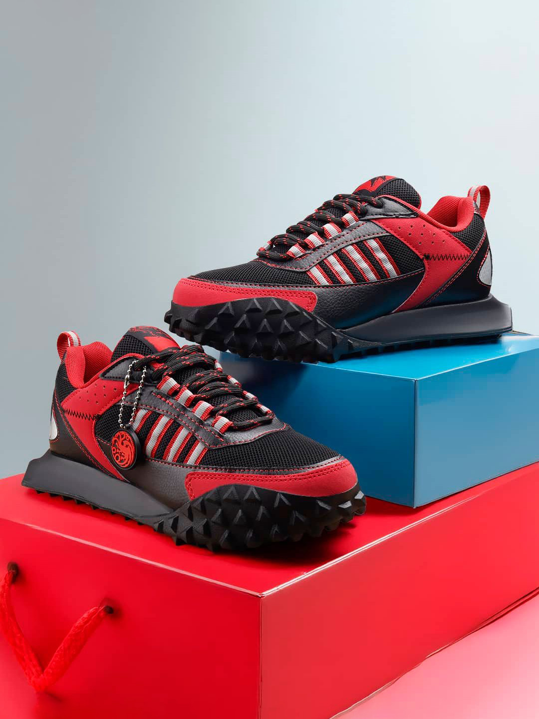 bacca bucci Men House of the Dragon Sneakers Fire & Blood Edition Targaryen Red Sneakers