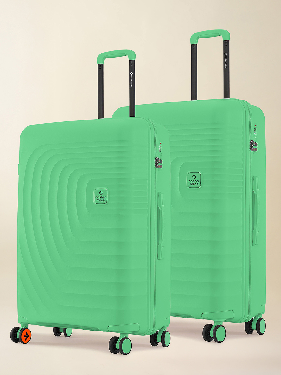 Nasher Miles Boston Polypropylene Medium-Large Summer Green Trolley Bags (65-75 cm)