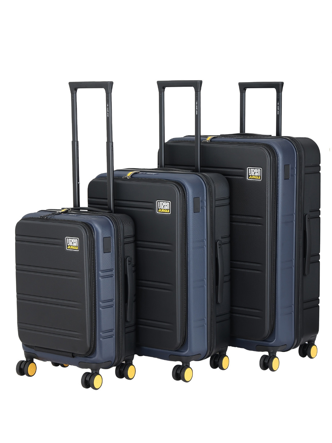 Urban Jungle Hold-All Set Of 3 Hard-Sided Trolley Suitcase