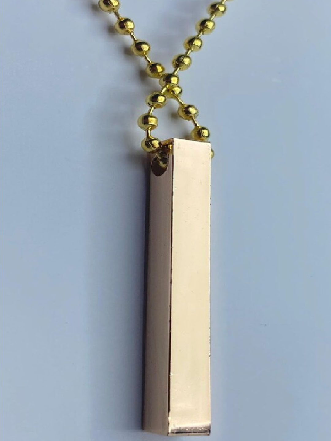 Arihant Shope Unisex Gold-Plated Bar Shaped Pendant