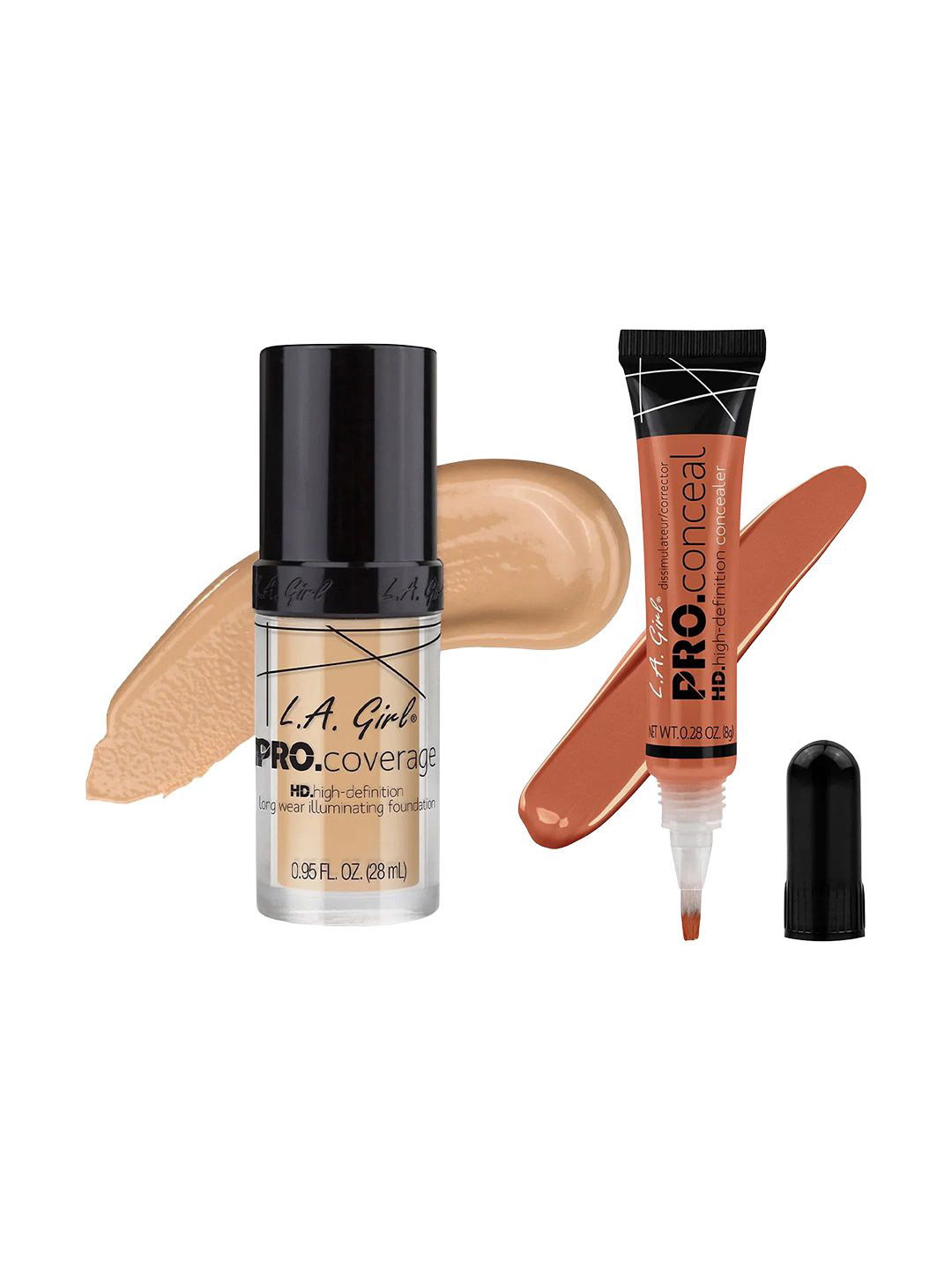 L.A. Girl Set Of 2 Pro Coverage & Conceal Foundation 28 ml & Concealer 8 g - Combo13