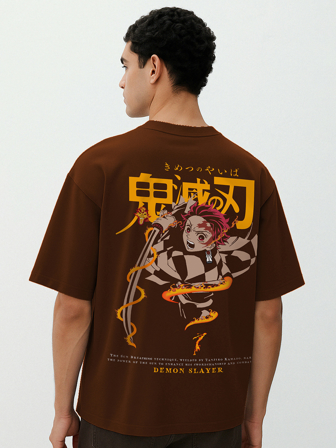 WHITE HUSK Tanjiro Demon Slayer Graphic T-shirt