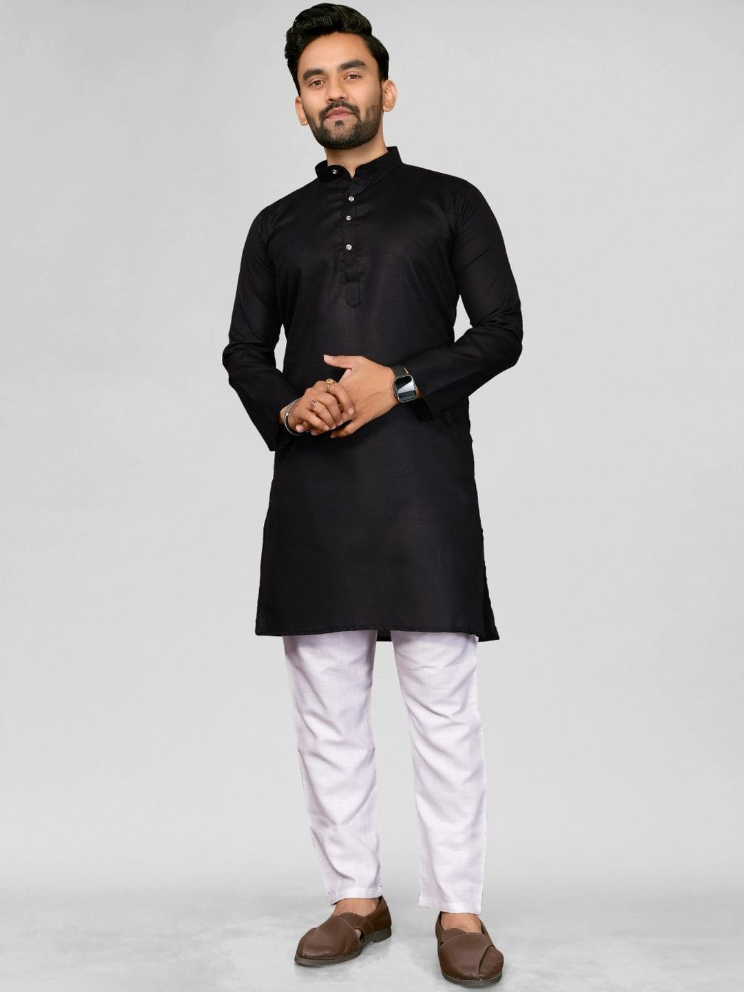 Moda Rapido Men Extended Sleeves Cotton Blend Kurta