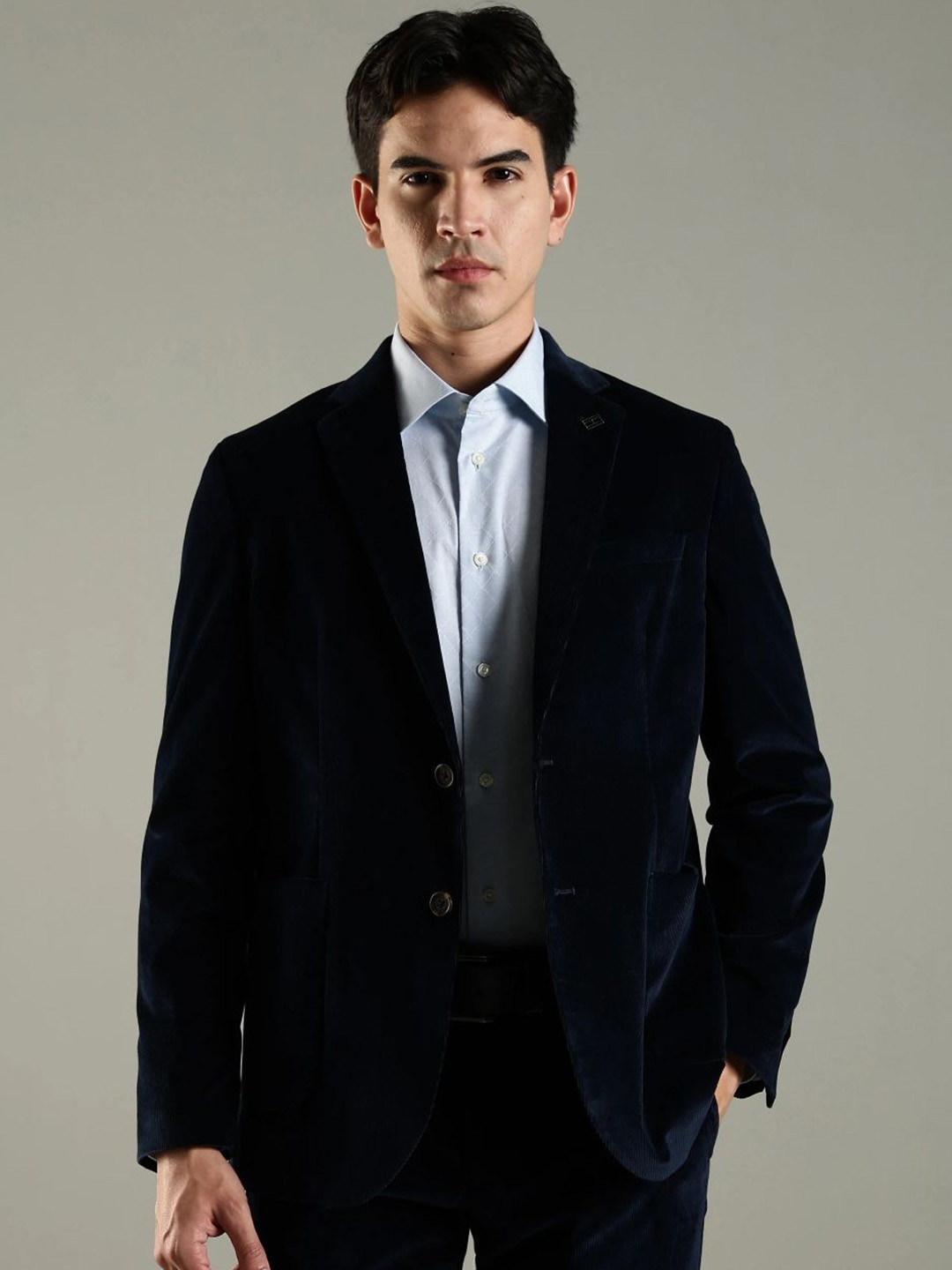 Tommy Hilfiger Texture Cotton Single Breasted Blazer