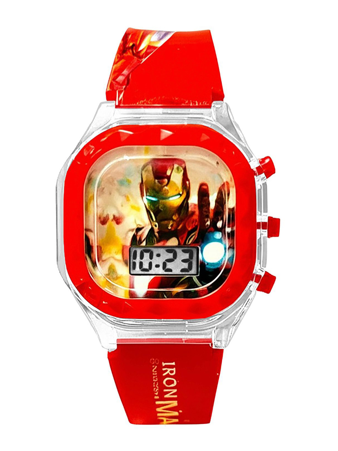 Time Up Kids Printed Dial & Textured Straps Digital Watch NGLOW-IM7