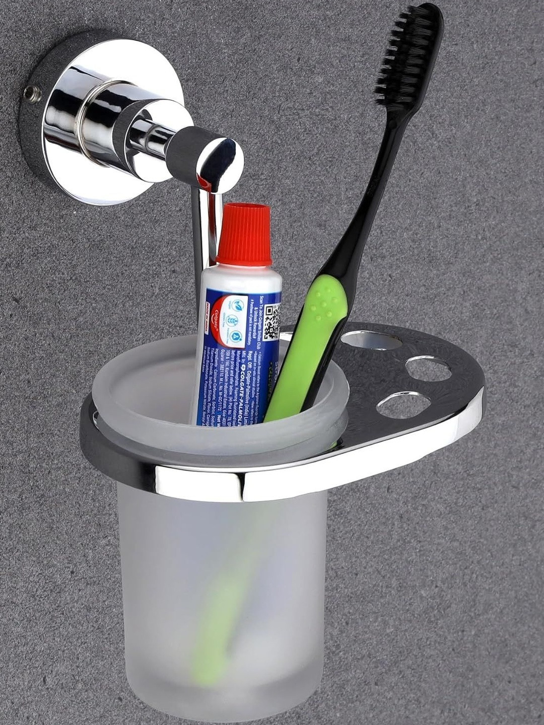 GLOXY Silver-Toned Stainless Steel Bathroom Accessories