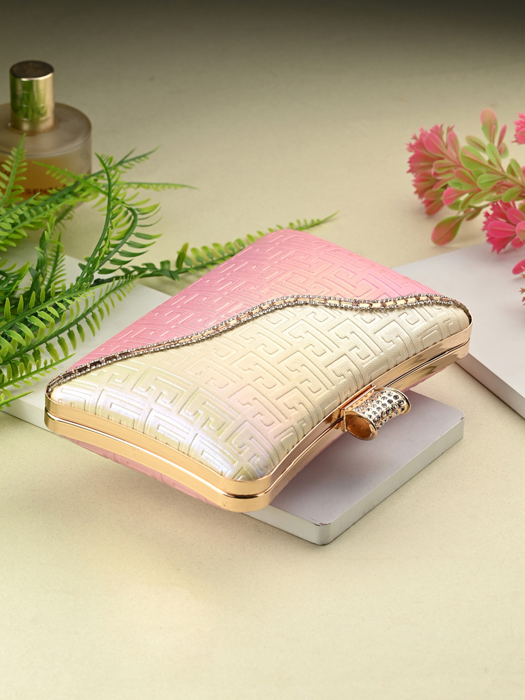 Toobacraft Embellished Box Clutch