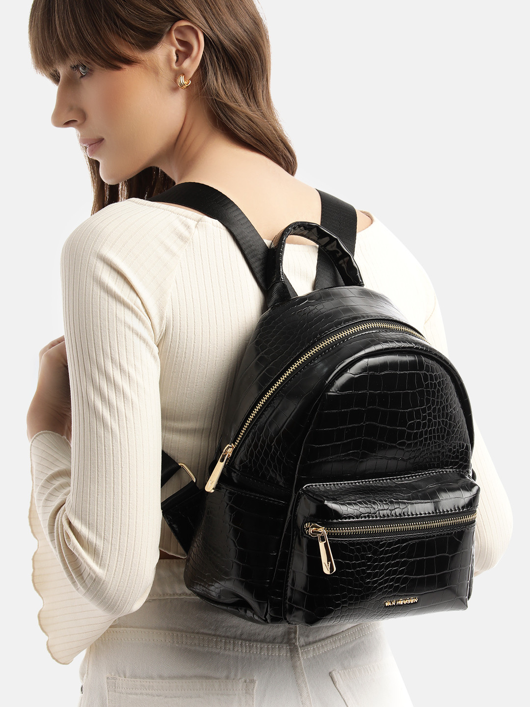 Van Heusen Women Animal Skin Textured Backpack