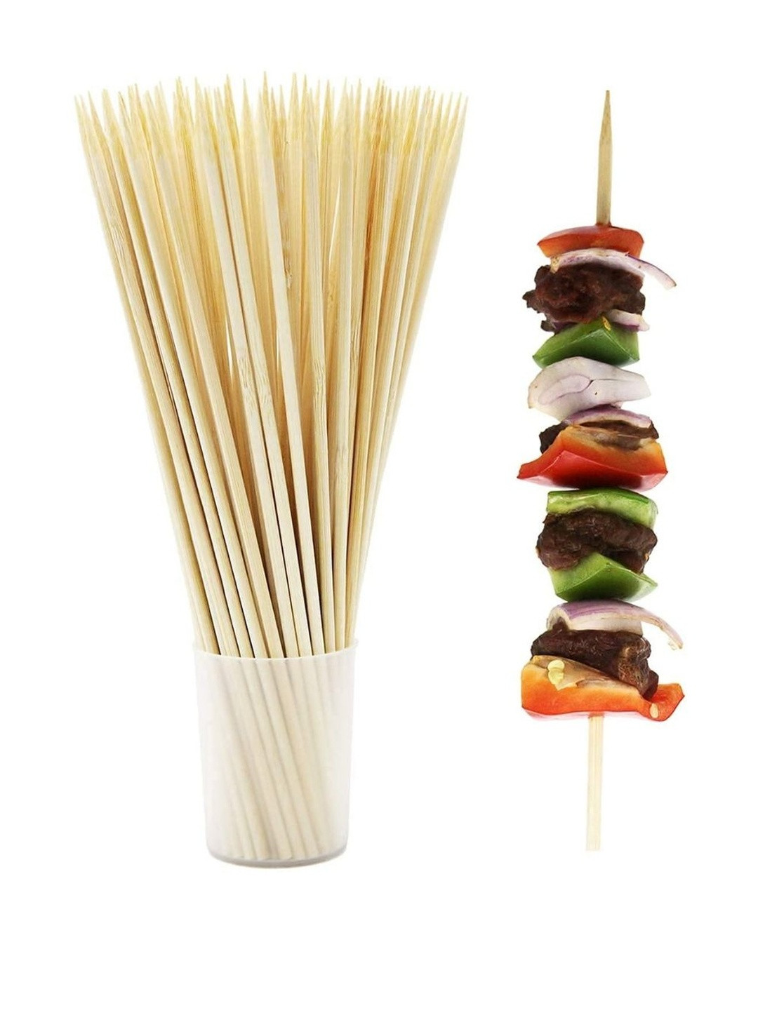 Prakritii Pack of 100 Bamboo Skewers Set