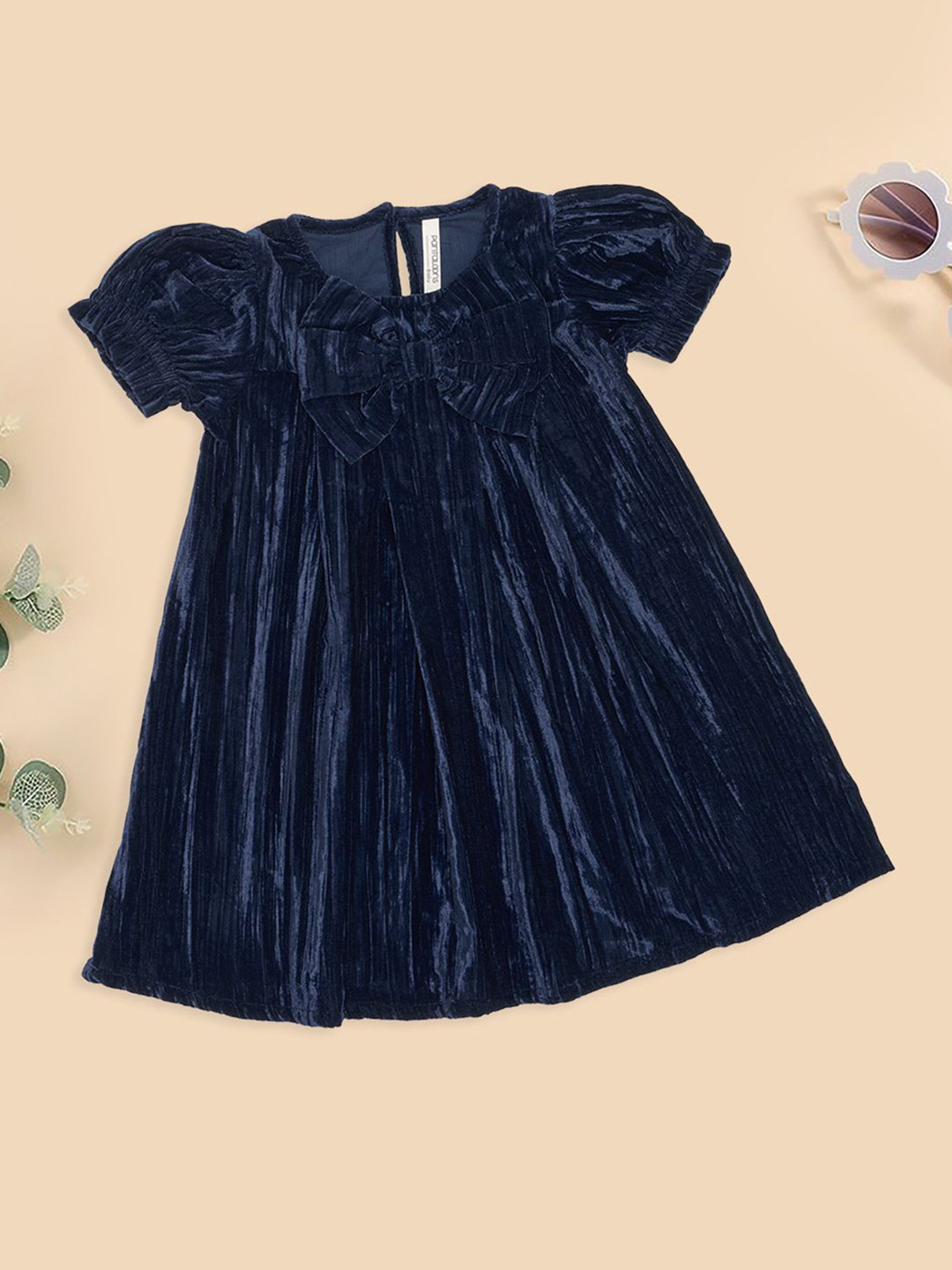 Pantaloons Baby Girls Puff Sleeve A-Line Dress