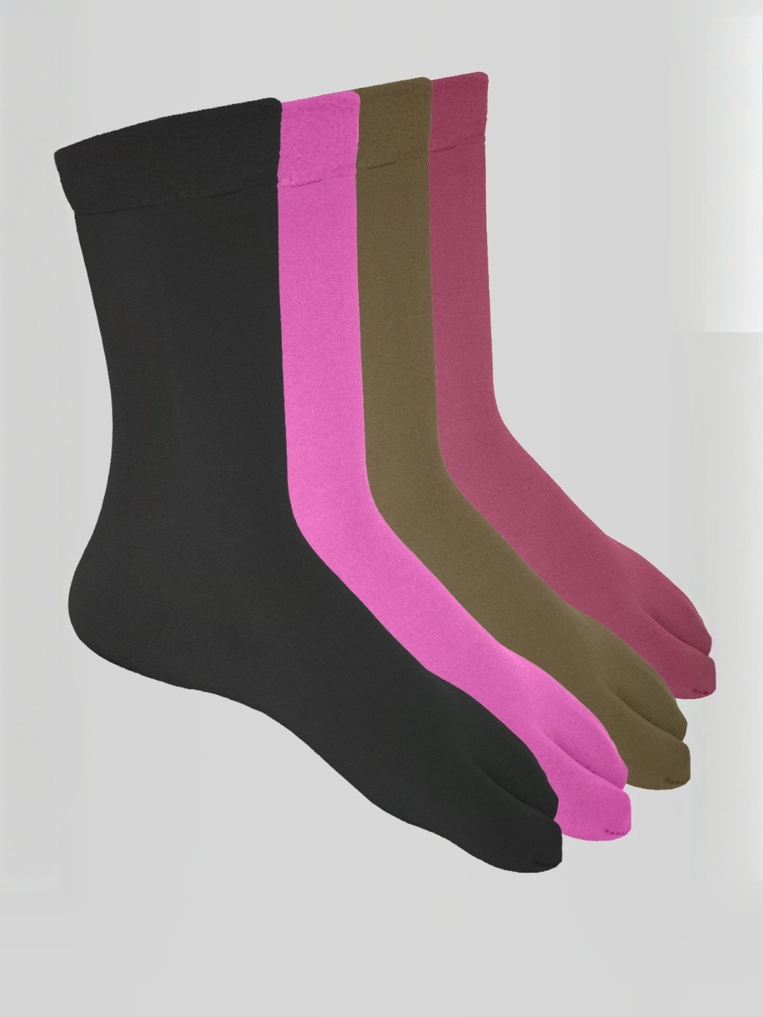 INDUS CLOUD Women Pack of 4 Wool Blend Ankle Length Socks
