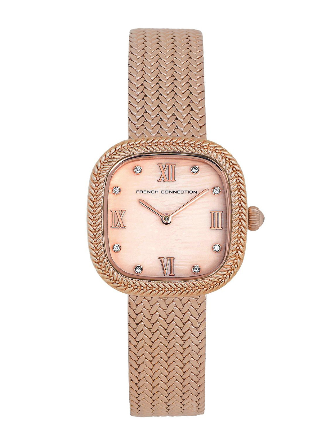 French Connection Women Mother of Pearl Dial & Bracelet Style Straps Watch FCO2RGM