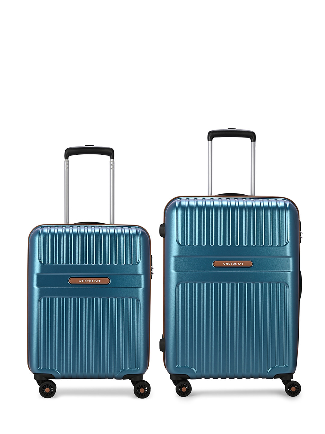 Aristocrat Set Of 2 Atlas Textured Hard-Sided Trolley Bags
