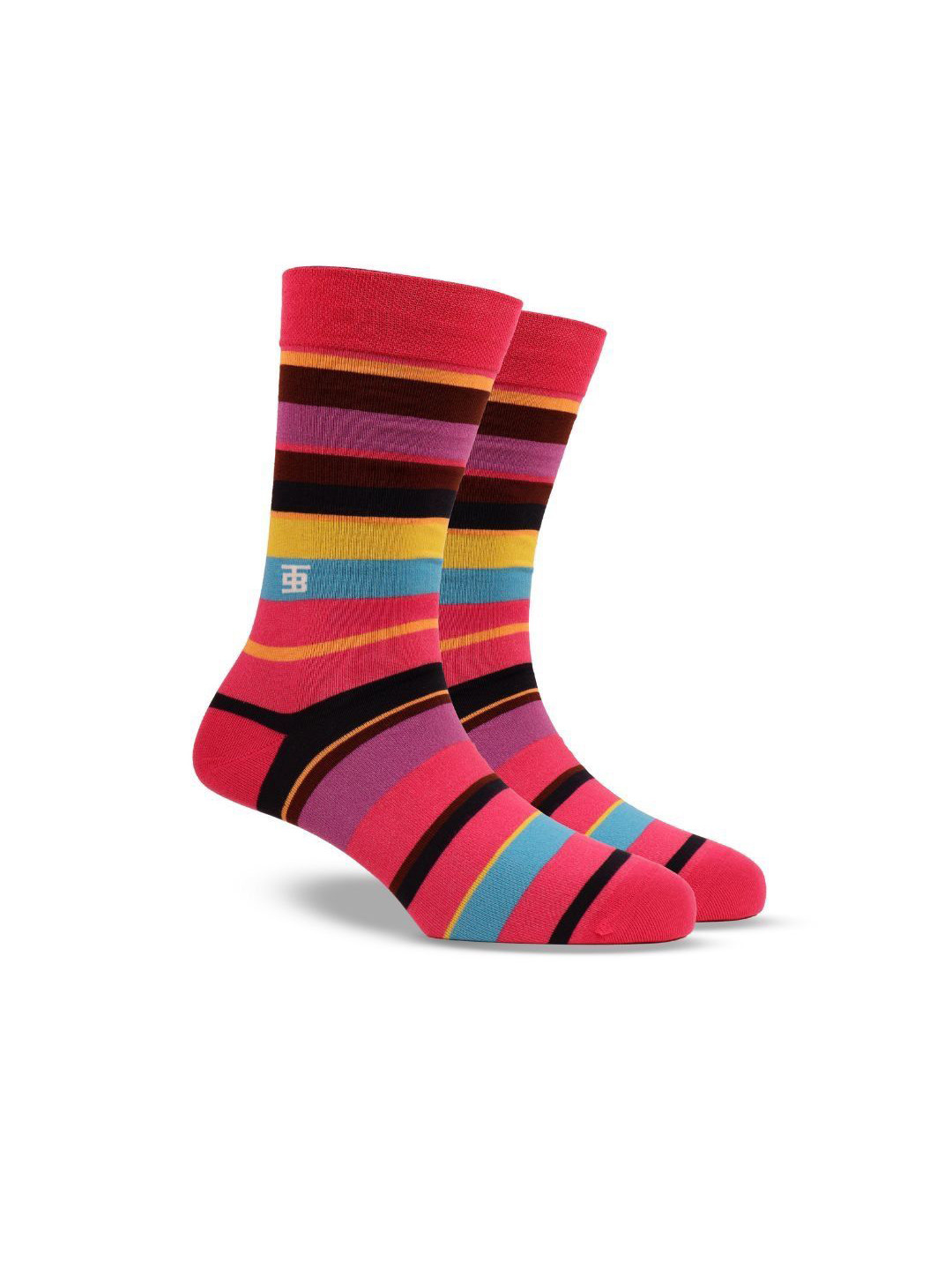 SockSoho Pop Parade Edition Men Striped Calf Length Socks