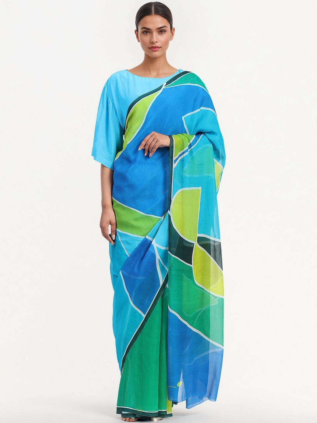 Satya Paul Pure Chiffon Saree