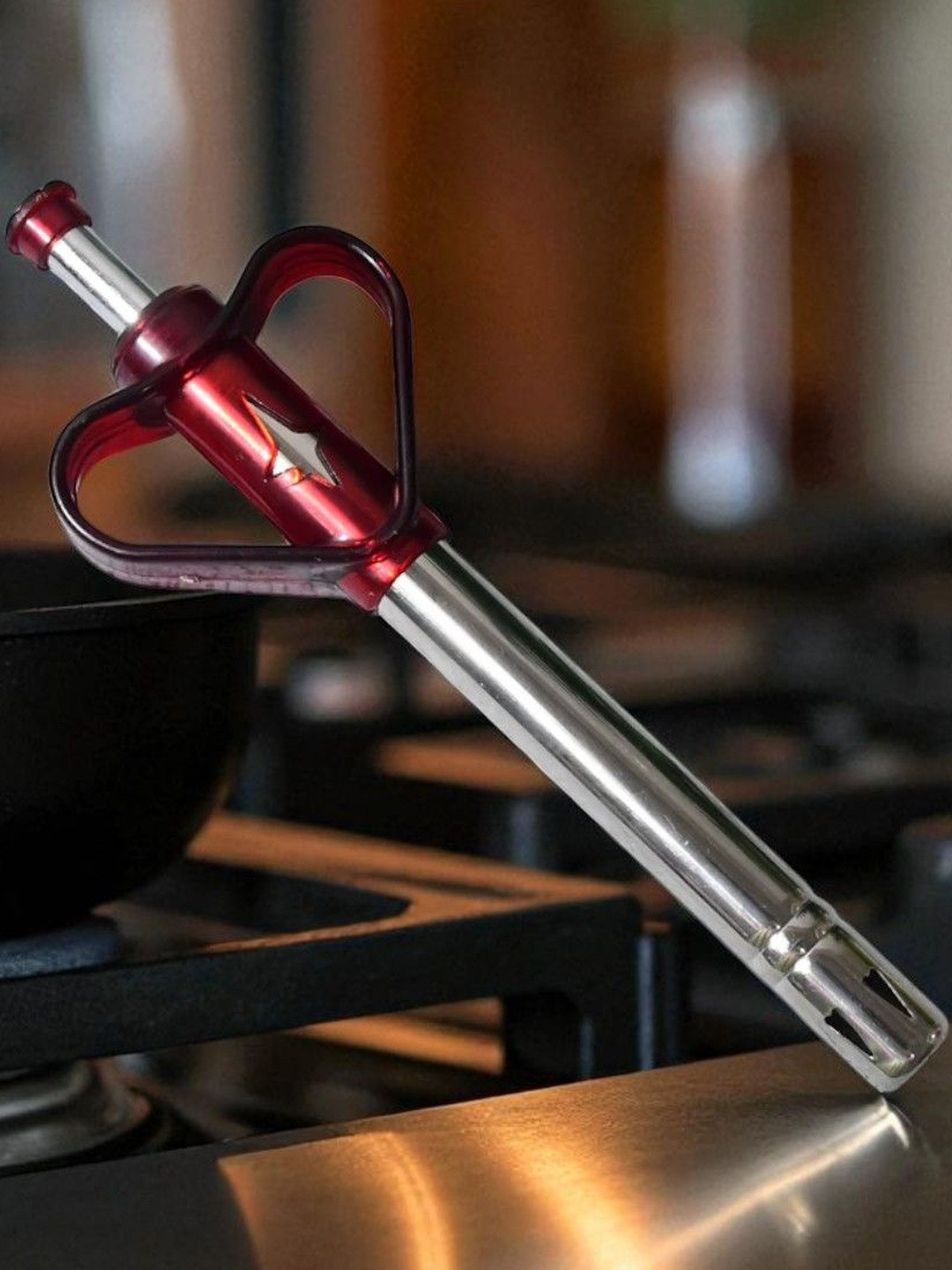 DeoDap Silver-toned Steel Gas Lighter