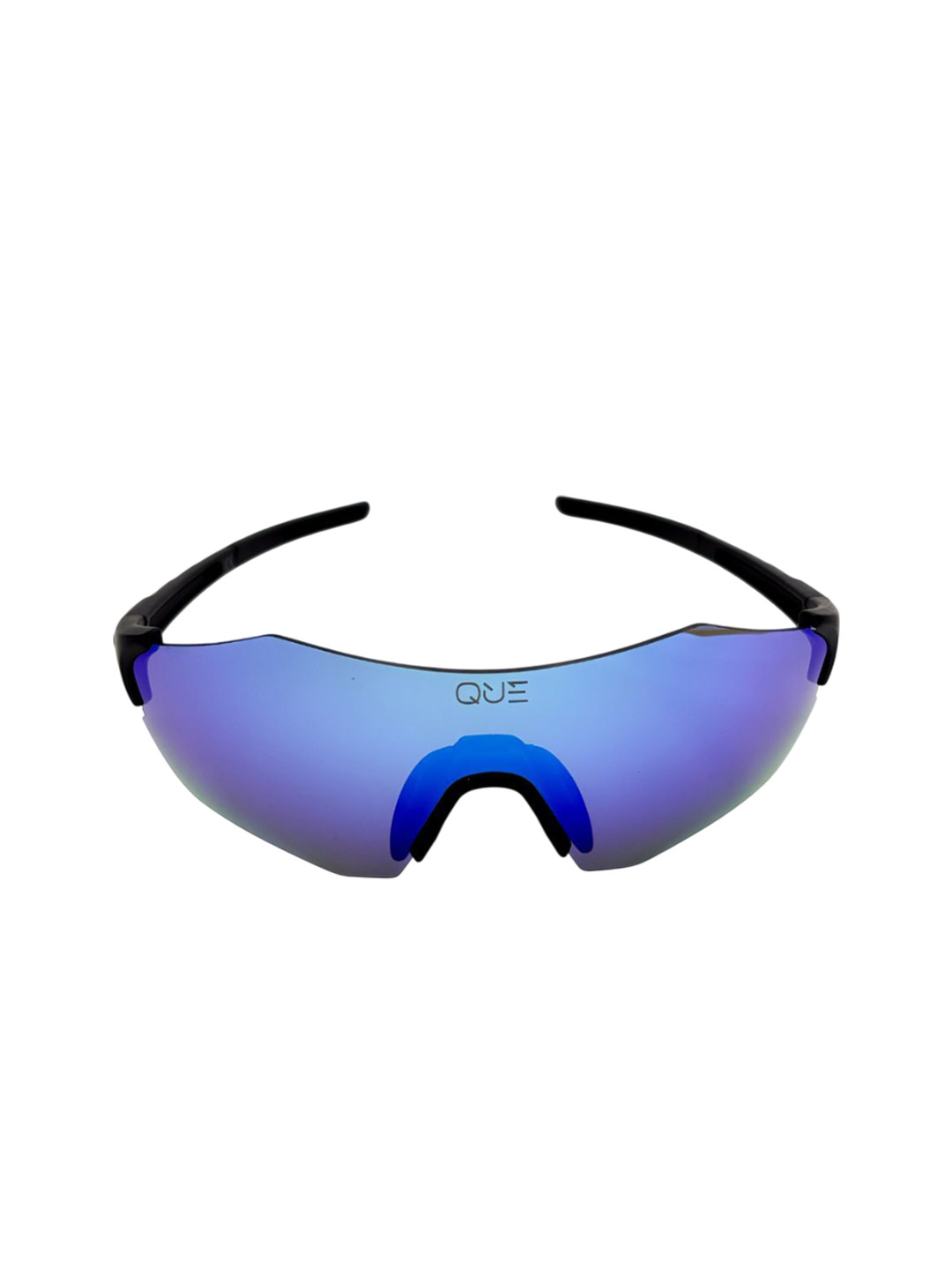 QUE UNIVERSE Unisex Blue Lens & Black Other Sunglasses with