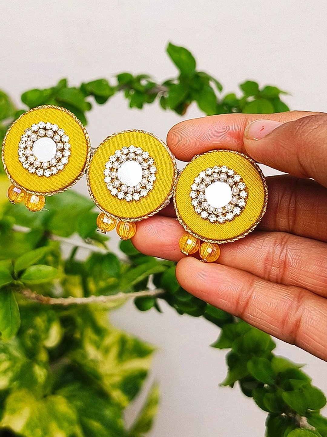 ADVIKA CREATIONS Women Mirror & Bead Hair Accessory