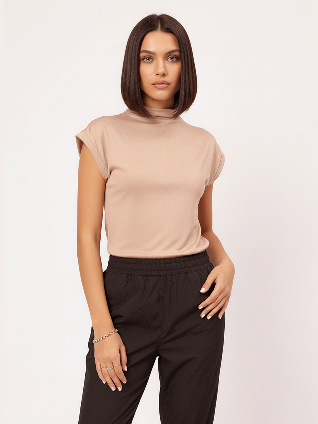 DressBerry Sleeve-O-Dramatic High Neck Top