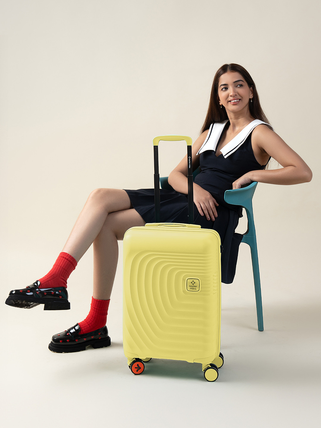 Nasher Miles Boston Polypropylene Cabin Yellow Trolley Bag - 20 Inch (55 cm)