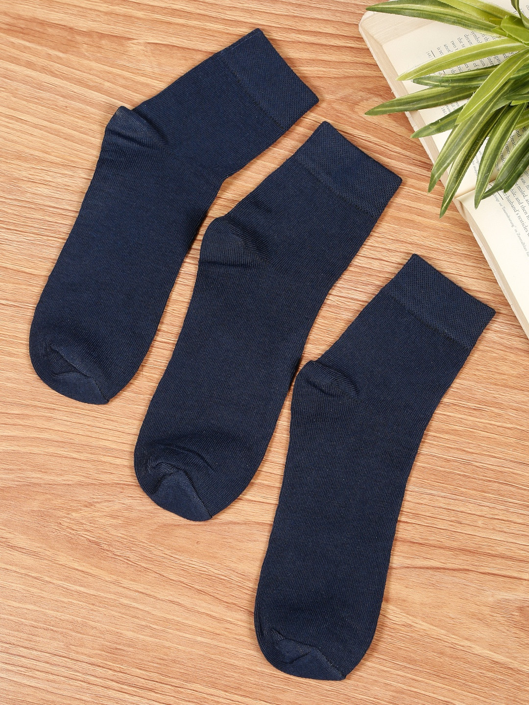 Teakwood Leathers Men Pack Of 3 Pure Cotton Above Ankle Length Socks