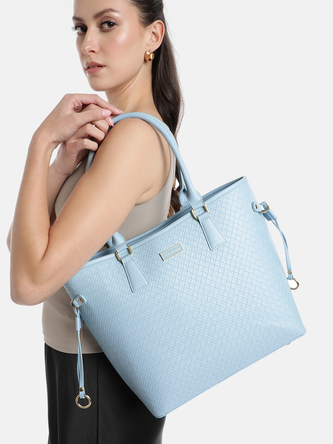 Van Heusen Weave Textured Structured Shoulder Bag