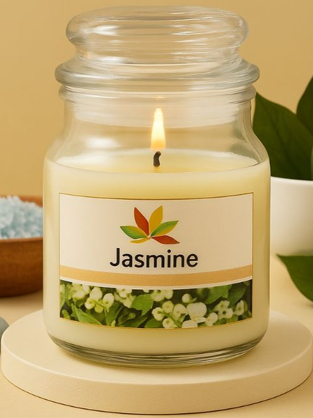 POOKIEMOON  Jasmine Scented Soy Jar Candle