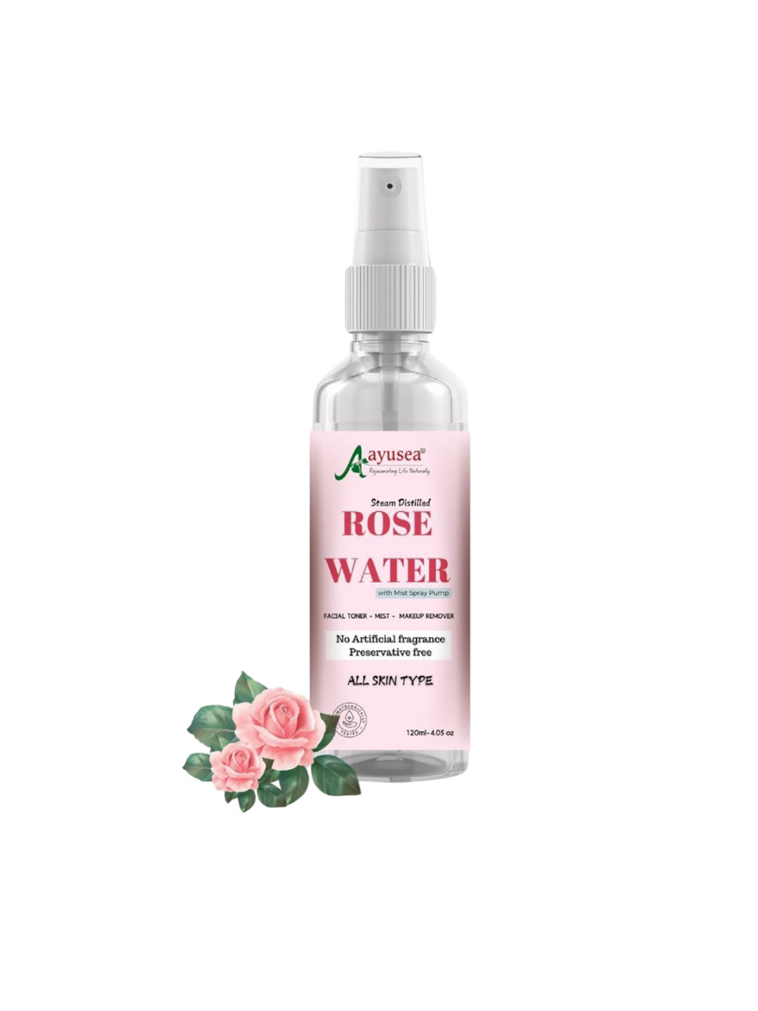 AYUSEA HEALTHCARE Natural Rose Water Toner - 120 ml
