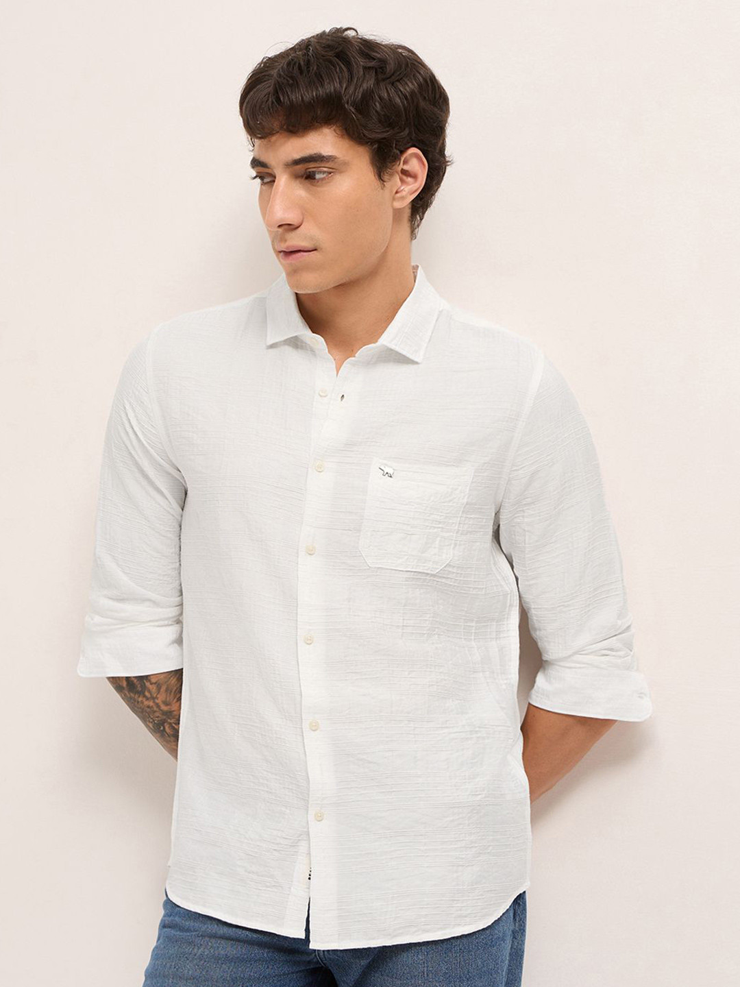 THE BEAR HOUSE Slim Fit Horizontal Striped Long Sleeves Shirt