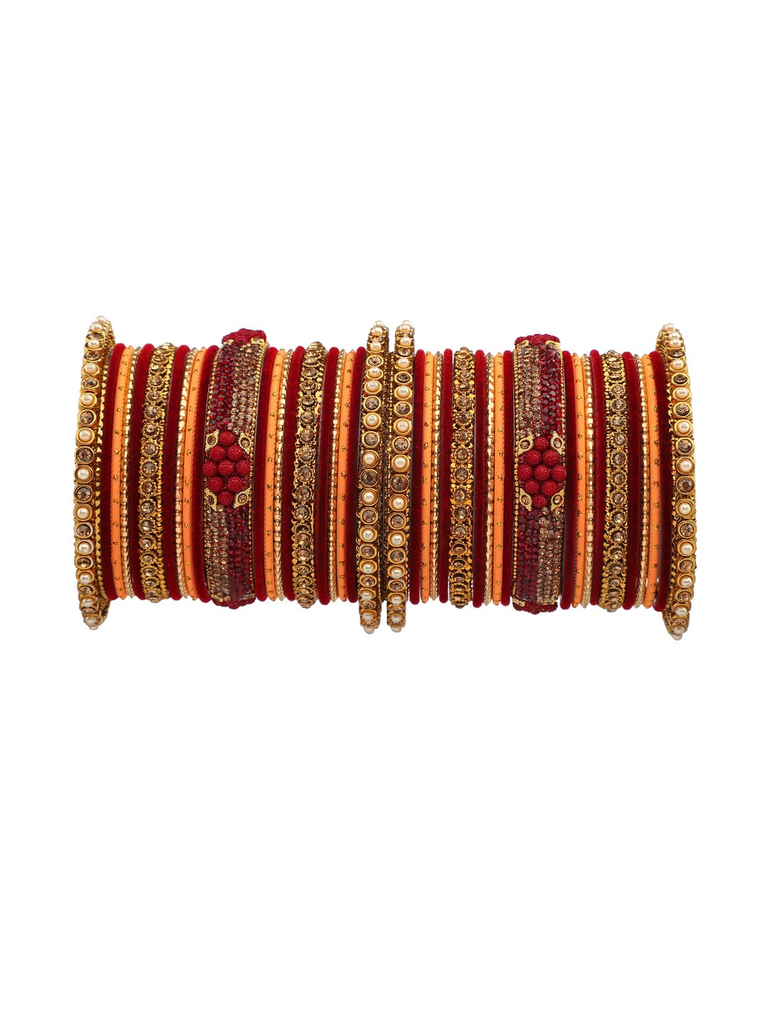 GLIKA Women Alloy Artificial Stones and Beads Bangle
