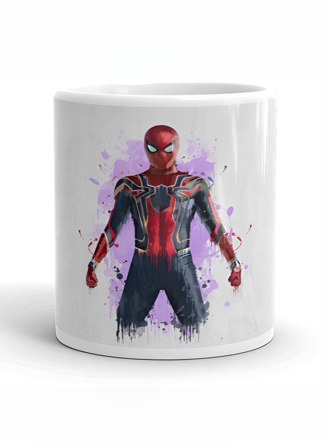 Mr UVD White & Maroon Cartoon Characters Printed Ceramic Glossy Mug 350 ml