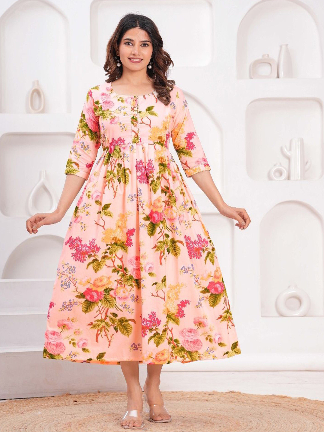 MAINA CREATION Women Floral Printed Floral Anarkali Kurta