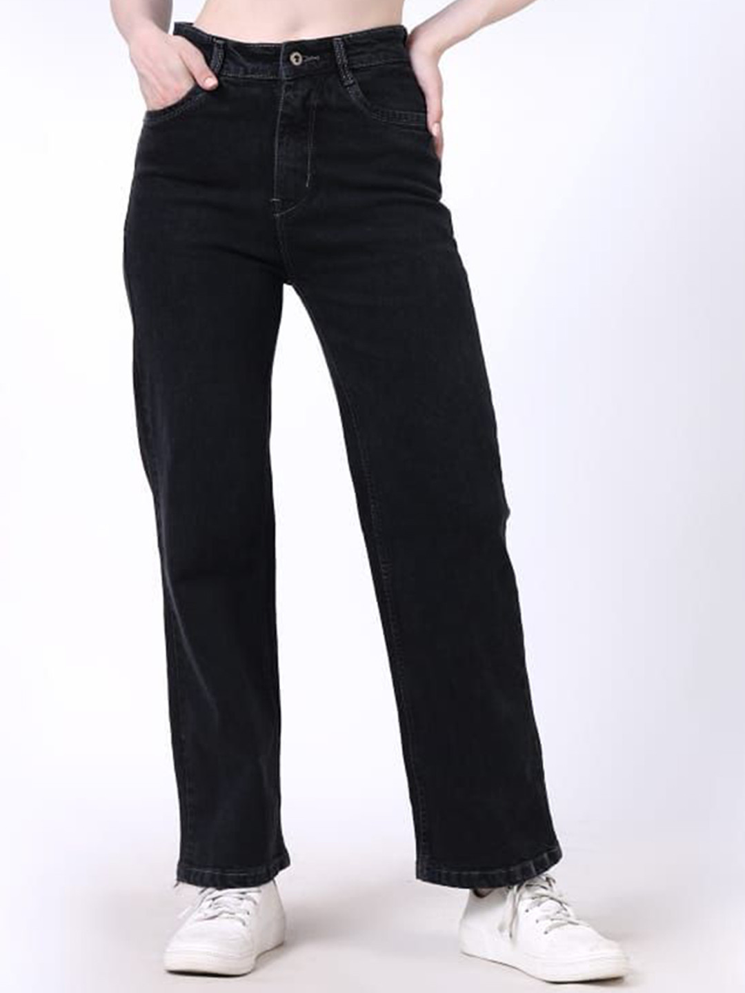 VK FASHION Women Jean Boyfriend Fit High-Rise Stretchable Jeans