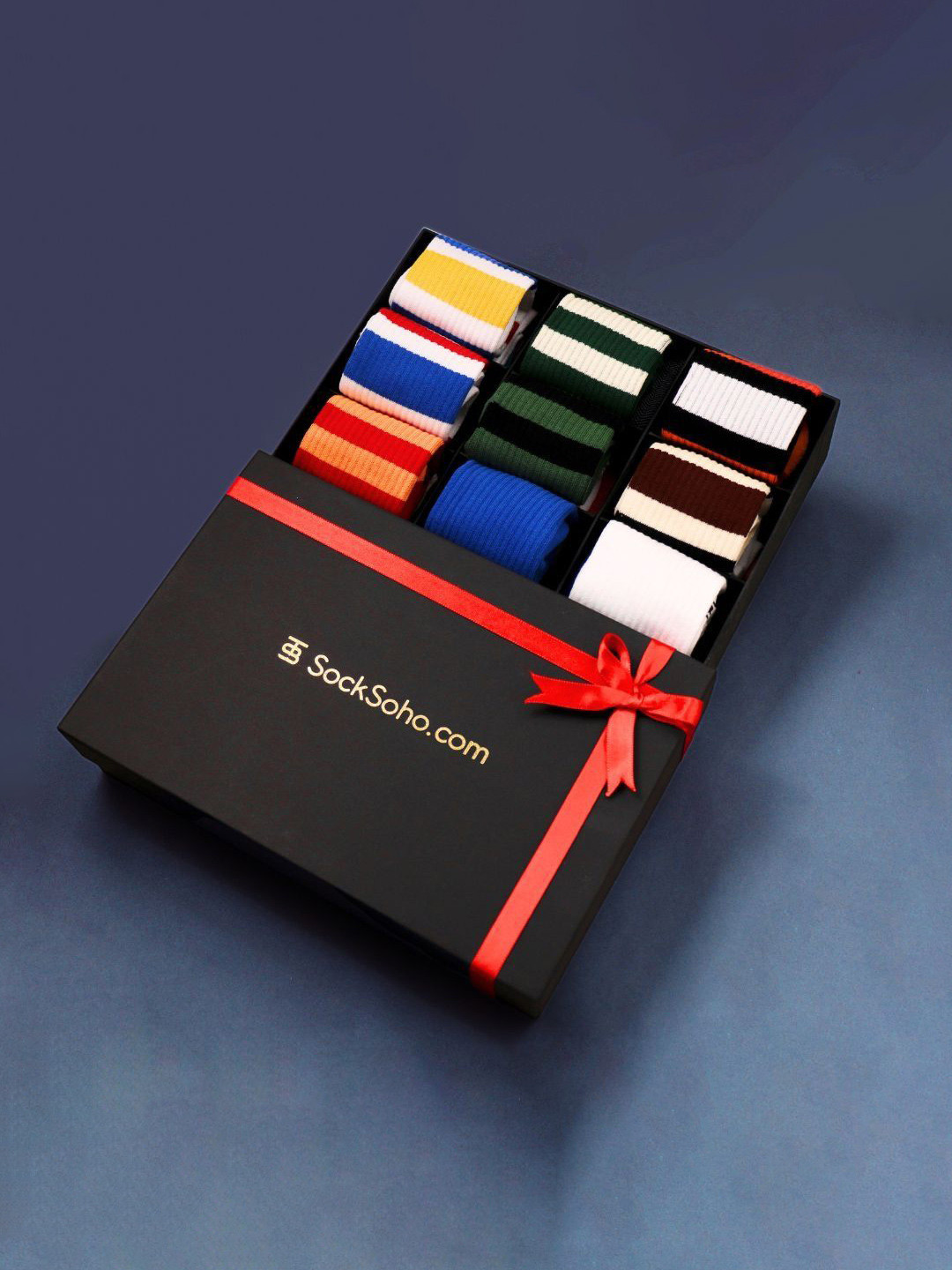 SockSoho The Runners Gift Box Men Pack Of 9 Assorted Calf Length Socks