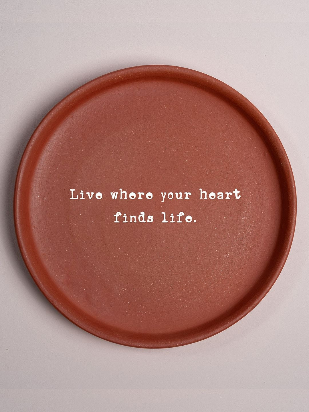 Almiro Tree Live Where Your Heart Finds Life Terracotta Wall Plate