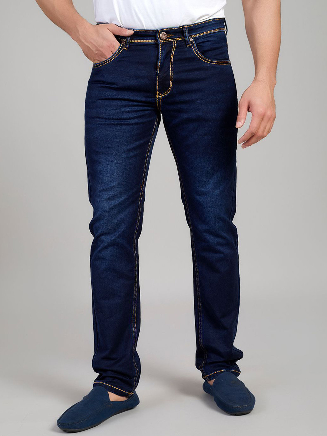 FLYING SHARK Men Mid-Rise Light Fade Jeans