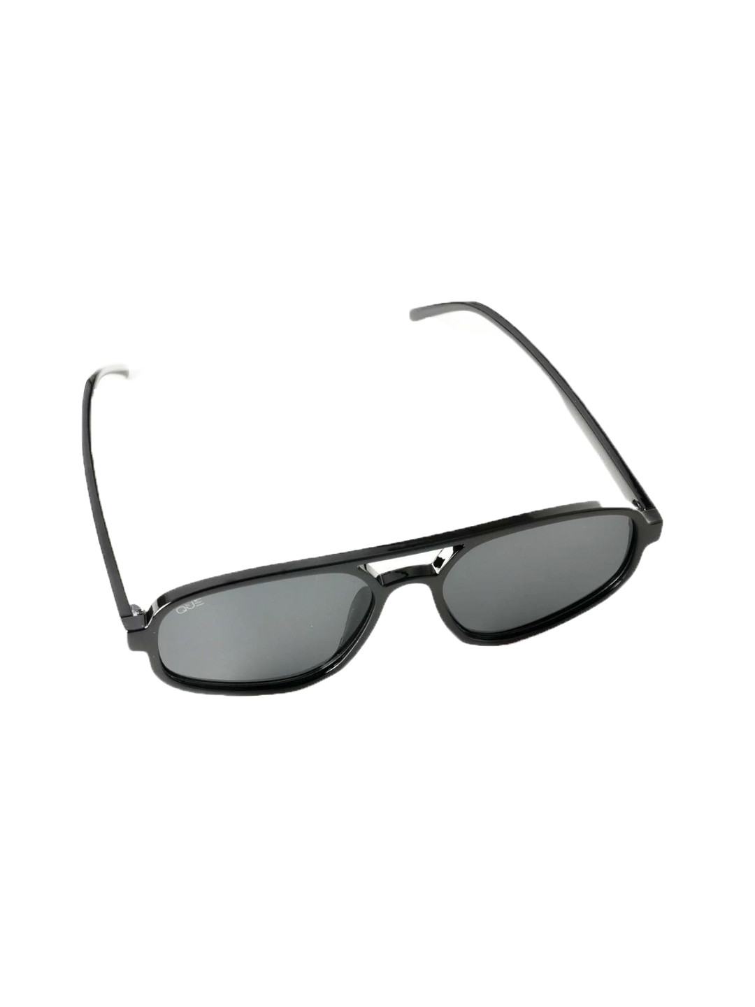 QUE UNIVERSE Unisex Aviator UV Protected Lens Sunglasses QUE_ELLIPSE_SQ-89121_Black_C1_L