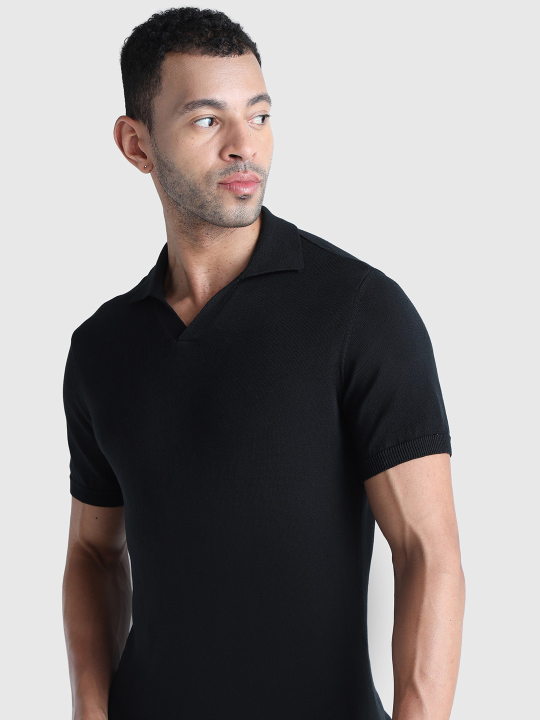 Musclemind Polo Collar Short Sleeves Pure Cotton T-shirt